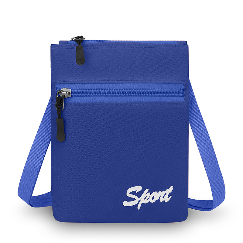 Nylon torbica za mobitel, vertikalni kvadratni oblik, zatvaranje na zip, pretinac za certifikat, gradski jednostavan stil