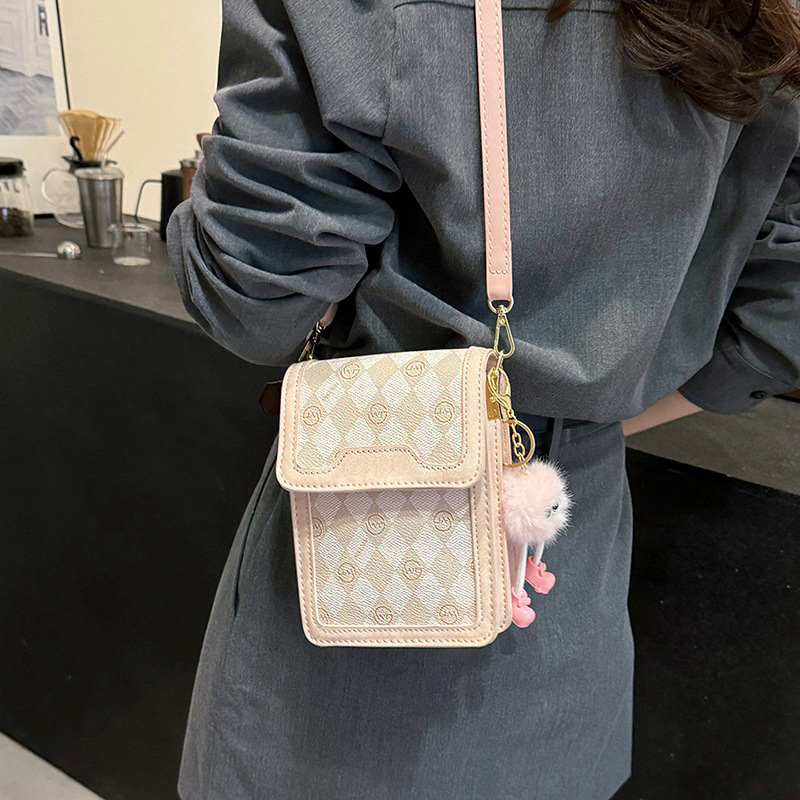 PU crossbody mala kvadratna torbica - ulični stil, vertikalni kvadratni oblik, zatvaranje poklopcem, ID džep, jedna naramenica