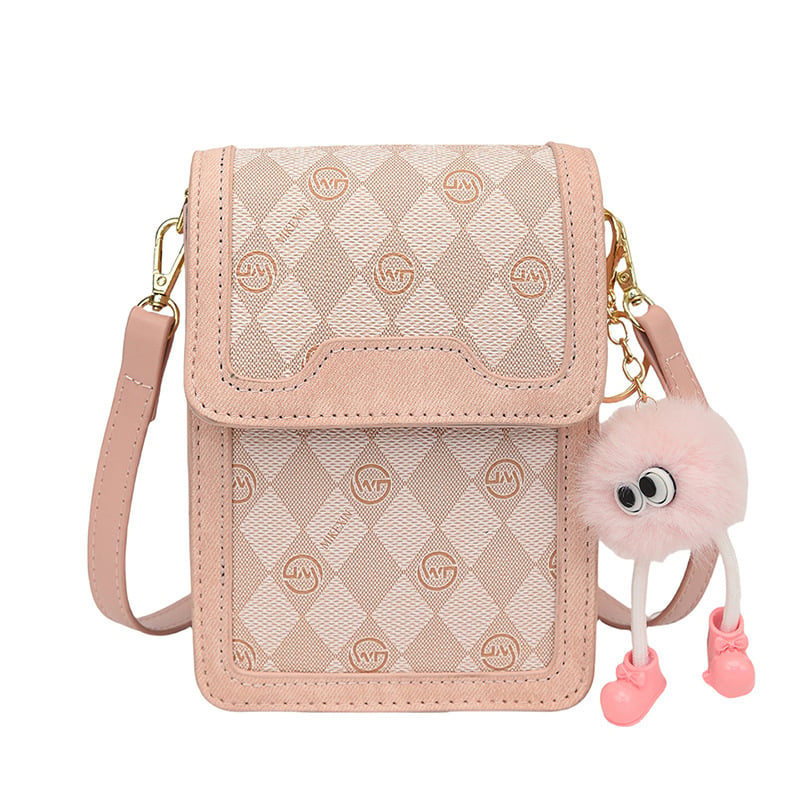 PU crossbody mala kvadratna torbica - ulični stil, vertikalni kvadratni oblik, zatvaranje poklopcem, ID džep, jedna naramenica
