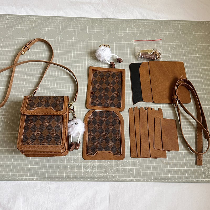 PU crossbody mala kvadratna torbica - ulični stil, vertikalni kvadratni oblik, zatvaranje poklopcem, ID džep, jedna naramenica