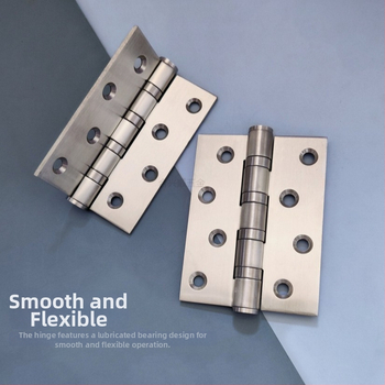 Szekrényajtó zsanér, rozsdamentes acélból, csiszolt felület, lapos nyitású modell, modern minimalista dizájn