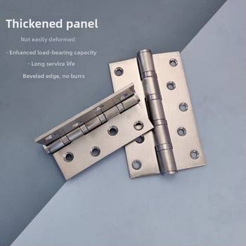 Szekrényajtó zsanér, rozsdamentes acélból, csiszolt felület, lapos nyitású modell, modern minimalista dizájn