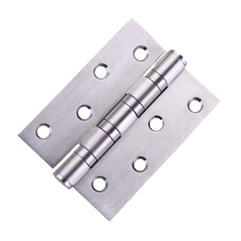 Szekrényajtó zsanér, rozsdamentes acélból, csiszolt felület, lapos nyitású modell, modern minimalista dizájn