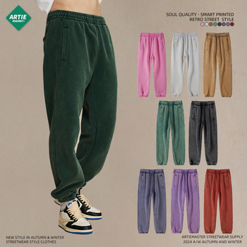 ArtieMaster férfi Batik fleece-béléses sportnadrág, laza szabású, középmagas derekú, 52% pamut, 360 g, tél 2023