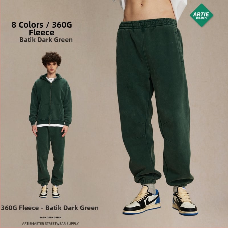 ArtieMaster férfi Batik fleece-béléses sportnadrág, laza szabású, középmagas derekú, 52% pamut, 360 g, tél 2023