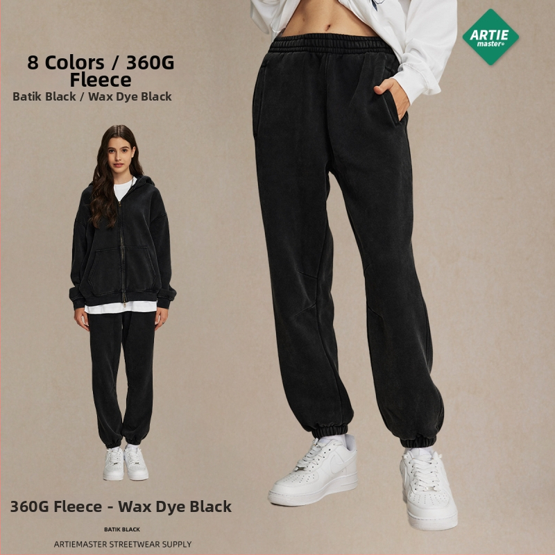 ArtieMaster férfi Batik fleece-béléses sportnadrág, laza szabású, középmagas derekú, 52% pamut, 360 g, tél 2023