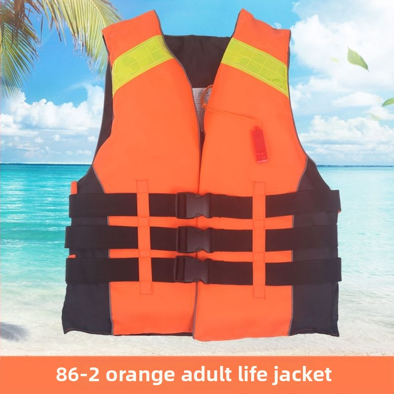 Dospelý profesionálny, prenosný záchranný vest pre rybolov a potápanie, s hrubším Oxford materiálom a vysokým vztlakom pre člny