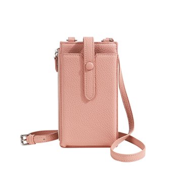 PU-ból készült mobiltelefon-táska cipzárral, függőleges négyzetes forma, női crossbody vállon, városi minimalist stílus