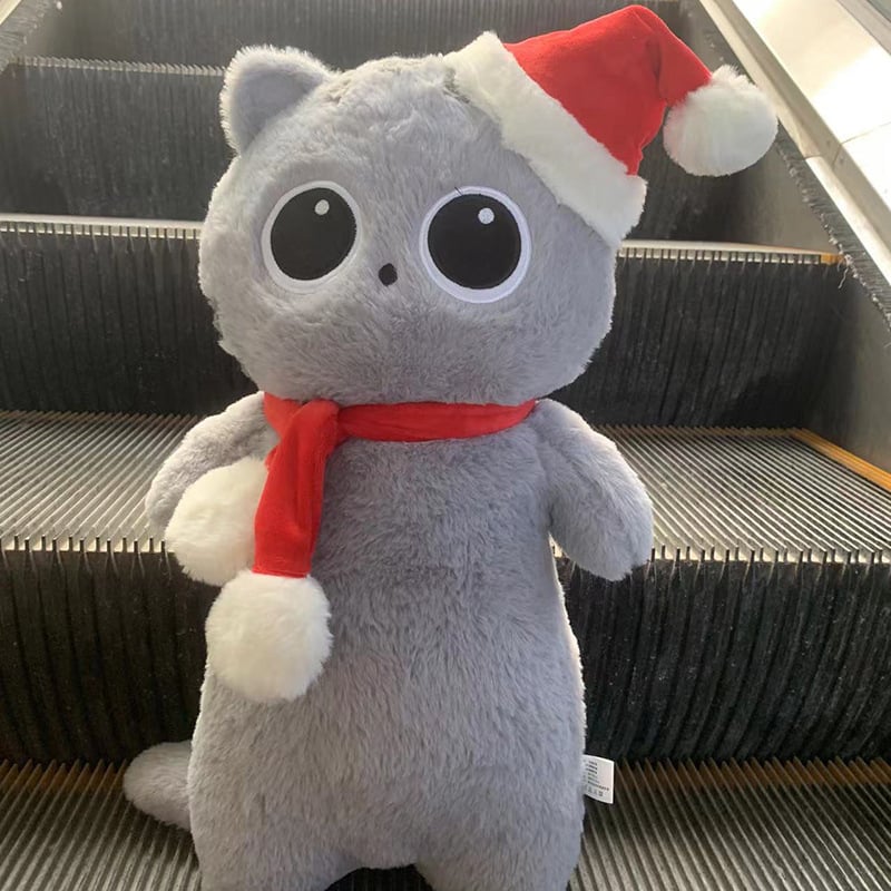 Дълга плюшена възглавница под формата на котка, голяма възглавница за краката в леглото, пълнена с PP памук, персонализирана по чертеж