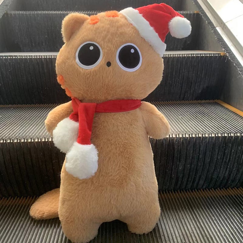 Дълга плюшена възглавница под формата на котка, голяма възглавница за краката в леглото, пълнена с PP памук, персонализирана по чертеж