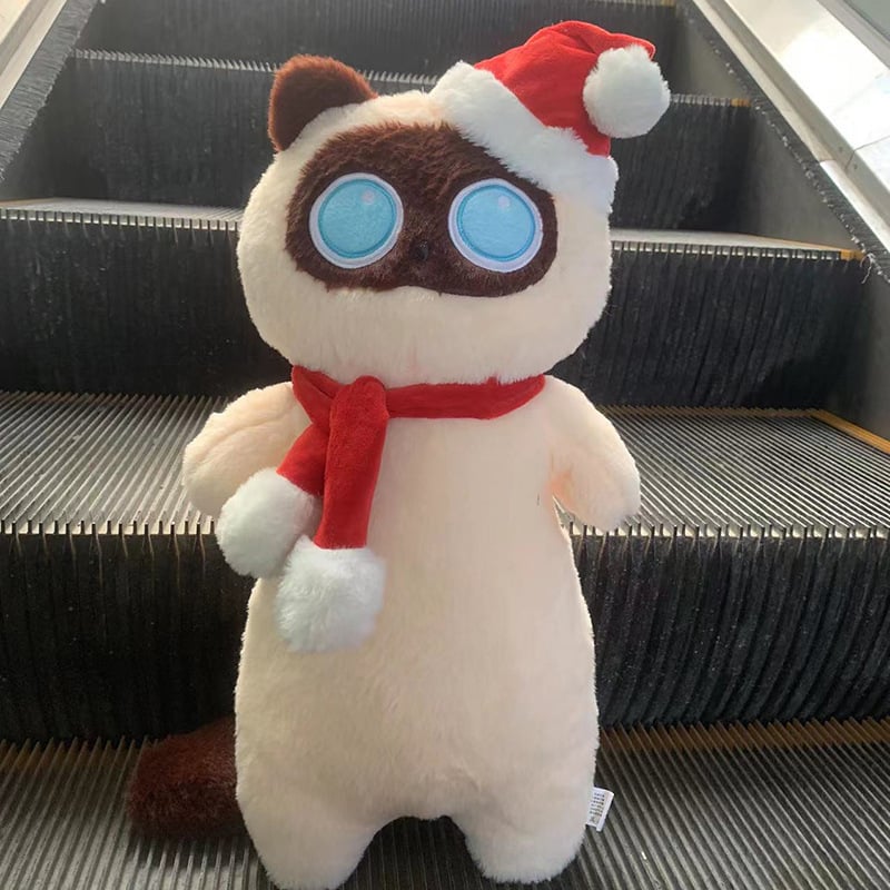 Дълга плюшена възглавница под формата на котка, голяма възглавница за краката в леглото, пълнена с PP памук, персонализирана по чертеж