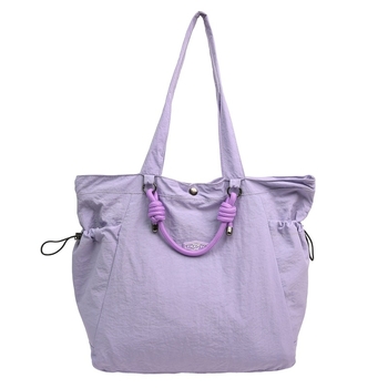 Nylon tote táska cipzárral, téglalap alakú formájú, belső zseb a telefon és személyi igazolvány számára