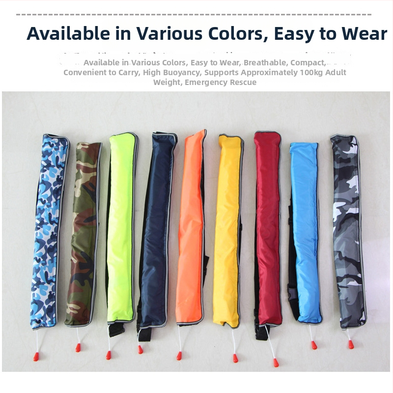 Αυτόματη Φουσκωτή Ζώνη Σωσίβιου με Μεγάλη Πλευστότητα – για Ψάρεμα, Φορητό Επείγον Σωσίβιο για Αυτοκίνητο/Πλοίο, Μοντέλο JHJSYD-JDK, Με δυνατότητα Προσαρμογής