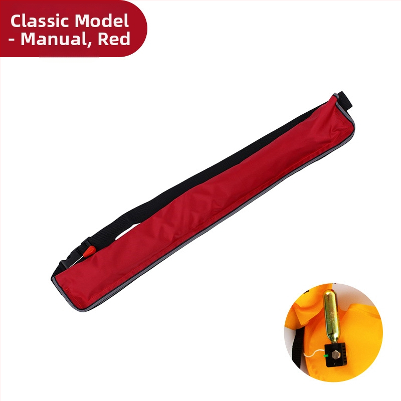 Αυτόματη Φουσκωτή Ζώνη Σωσίβιου με Μεγάλη Πλευστότητα – για Ψάρεμα, Φορητό Επείγον Σωσίβιο για Αυτοκίνητο/Πλοίο, Μοντέλο JHJSYD-JDK, Με δυνατότητα Προσαρμογής