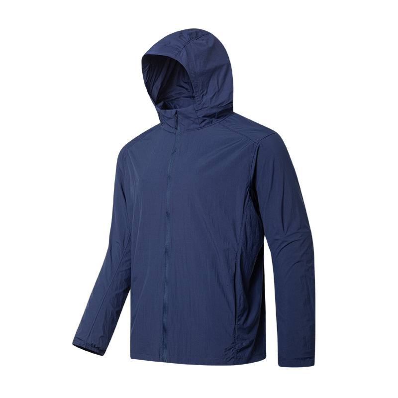 Kapuljačasta lagana vjetrovka s UV zaštitom 50, najlon smjesa, zatvarač