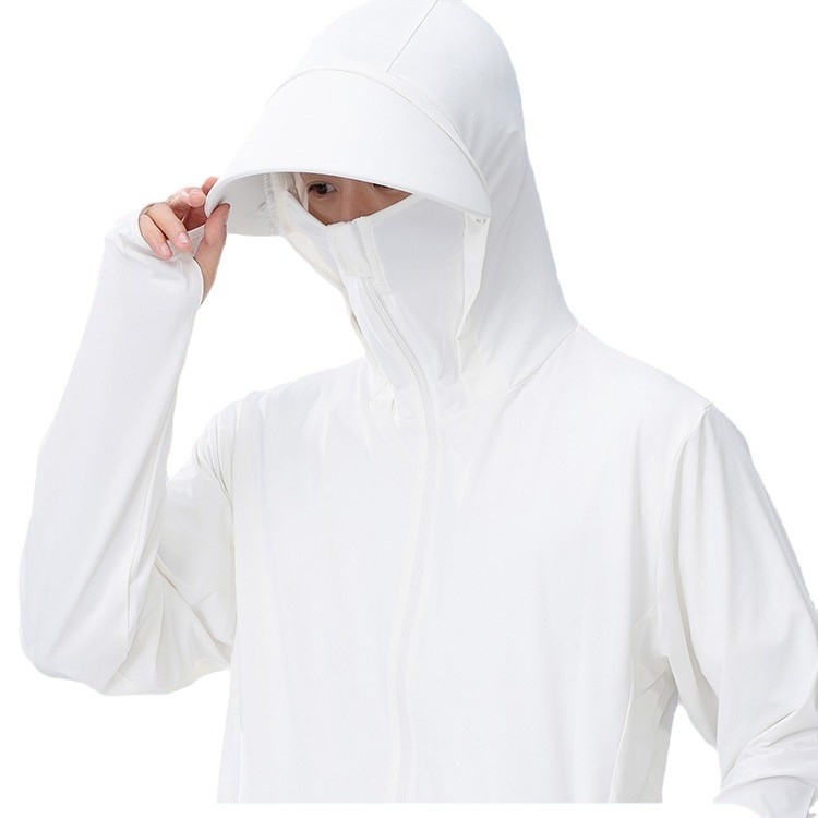 Jakna s kapuljom za zaštitu od sunca za outdoor sportove | UPF50+; Poliester 95% + Elastan 5%; Zip; Bočni džepovi