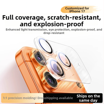 Film pentru lentila camerei din sticlă temperată pentru seria iPhone 13/14 — acoperire 3D completă, claritate HD, praf rezistent, antiamprente