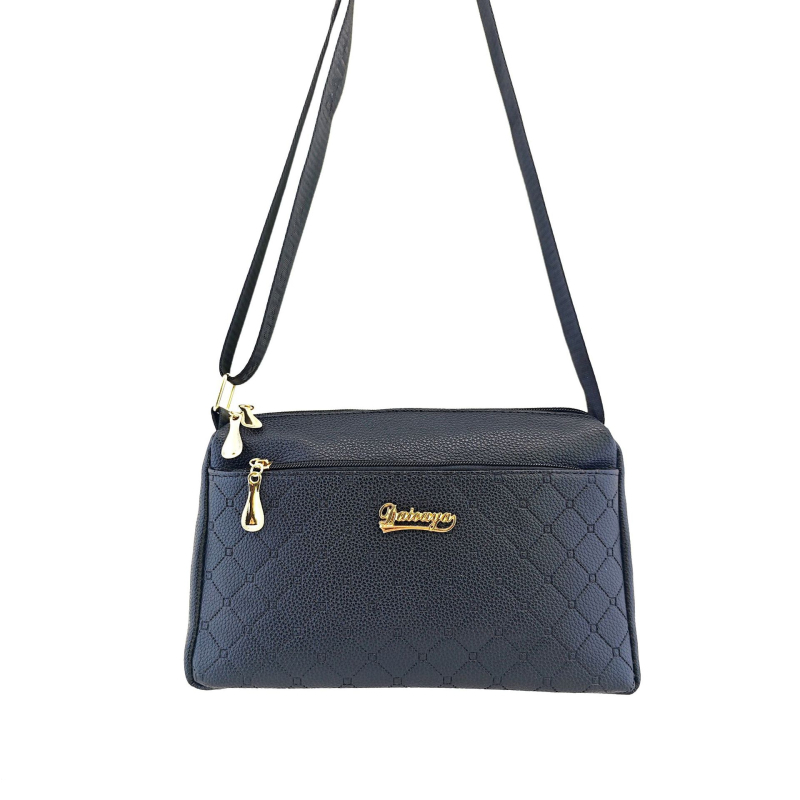 Deoia PU bőr crossbody táska Lychee textúrával, vízszintes négyzet alakú, cipzáras nyitás, belső zipzáras zseb és telefon zseb, egyrészes vállpánt