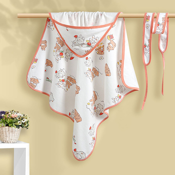 Zitong lélegező újszülött átölelő kendő — gyapotfonal, egész éves használat, újszülötteknek, minták: állatok, mesefigurák, virágok, alakok