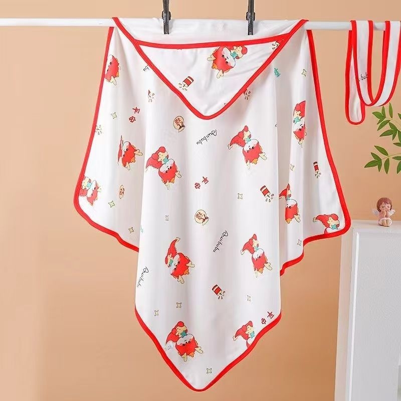 Zitong lélegező újszülött átölelő kendő — gyapotfonal, egész éves használat, újszülötteknek, minták: állatok, mesefigurák, virágok, alakok