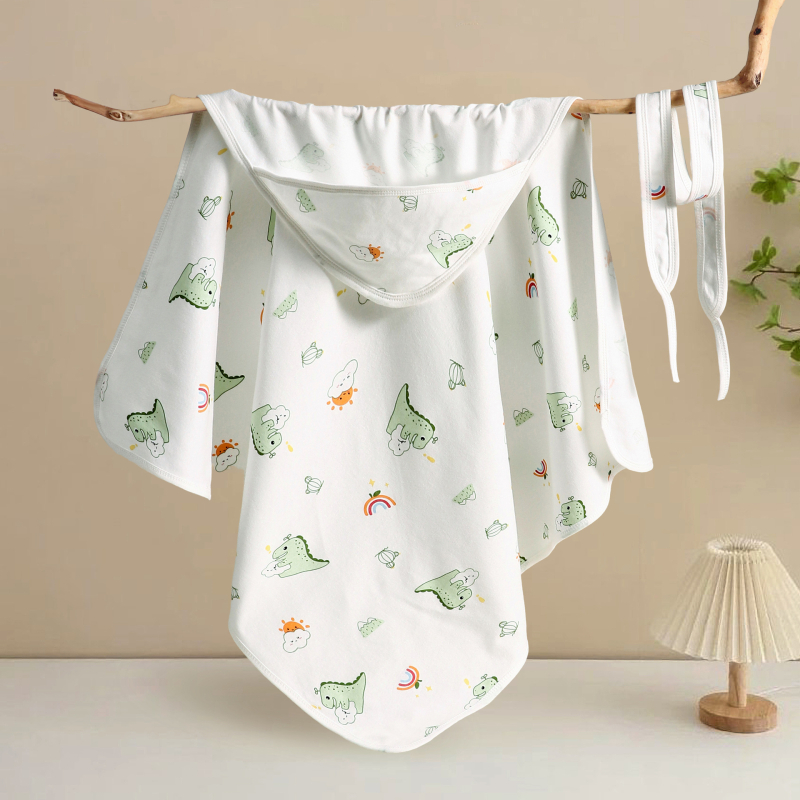 Zitong lélegező újszülött átölelő kendő — gyapotfonal, egész éves használat, újszülötteknek, minták: állatok, mesefigurák, virágok, alakok