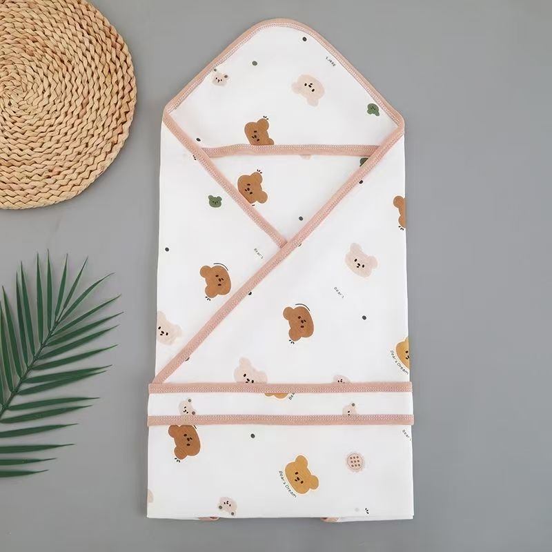 Zitong lélegező újszülött átölelő kendő — gyapotfonal, egész éves használat, újszülötteknek, minták: állatok, mesefigurák, virágok, alakok