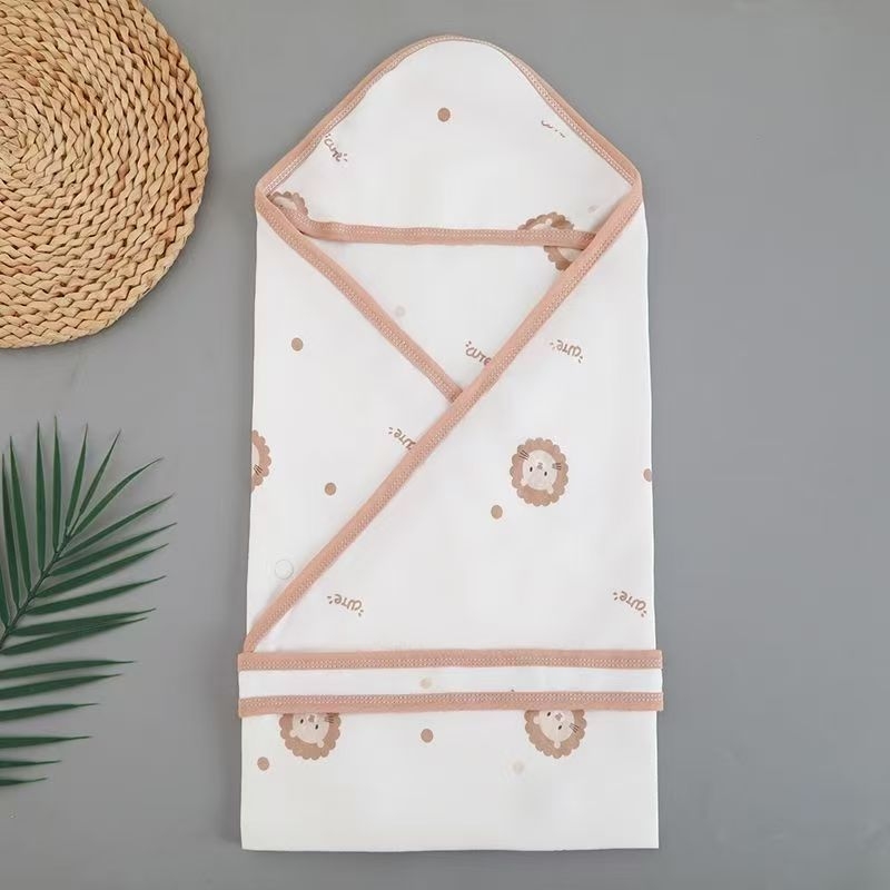 Zitong lélegező újszülött átölelő kendő — gyapotfonal, egész éves használat, újszülötteknek, minták: állatok, mesefigurák, virágok, alakok