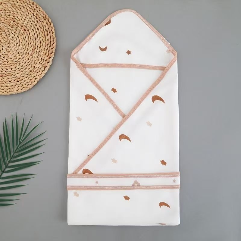 Zitong lélegező újszülött átölelő kendő — gyapotfonal, egész éves használat, újszülötteknek, minták: állatok, mesefigurák, virágok, alakok