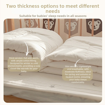 Βρεφική καπιτονέ κουβέρτα από 100% βαμβάκι, γέμισμα βαμβάκι, βάρος 0.55-1.0 κιλά, χειμώνας, στυλ κεντήματος καρτούν