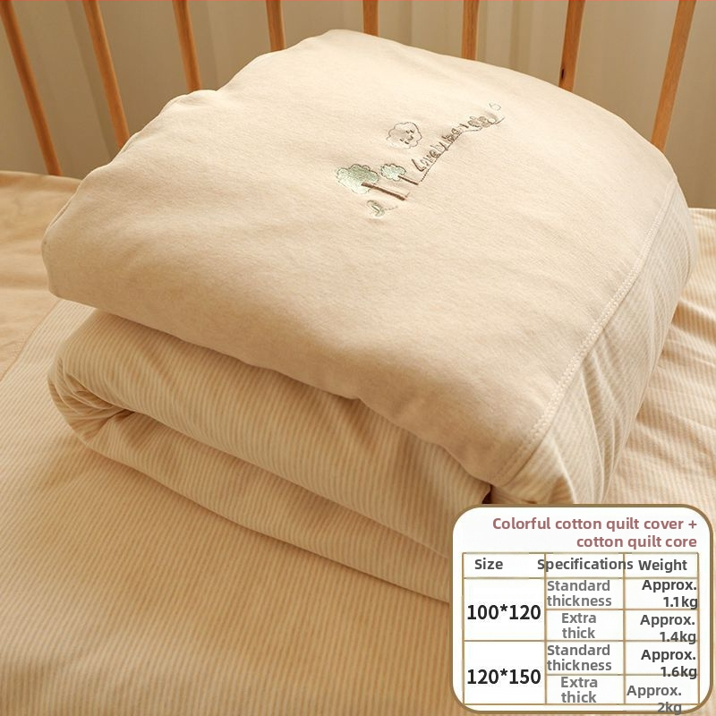 Βρεφική καπιτονέ κουβέρτα από 100% βαμβάκι, γέμισμα βαμβάκι, βάρος 0.55-1.0 κιλά, χειμώνας, στυλ κεντήματος καρτούν