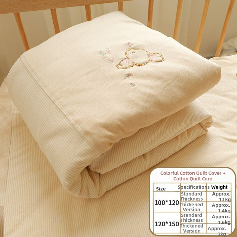 Βρεφική καπιτονέ κουβέρτα από 100% βαμβάκι, γέμισμα βαμβάκι, βάρος 0.55-1.0 κιλά, χειμώνας, στυλ κεντήματος καρτούν