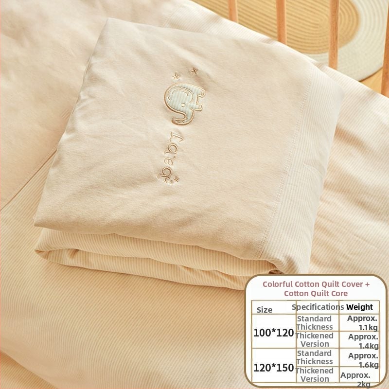 Βρεφική καπιτονέ κουβέρτα από 100% βαμβάκι, γέμισμα βαμβάκι, βάρος 0.55-1.0 κιλά, χειμώνας, στυλ κεντήματος καρτούν