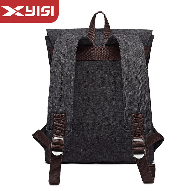 Platneni ruksak za putovanja, kapacitet 20–35 L, unisex, prozračan, kožni detalji