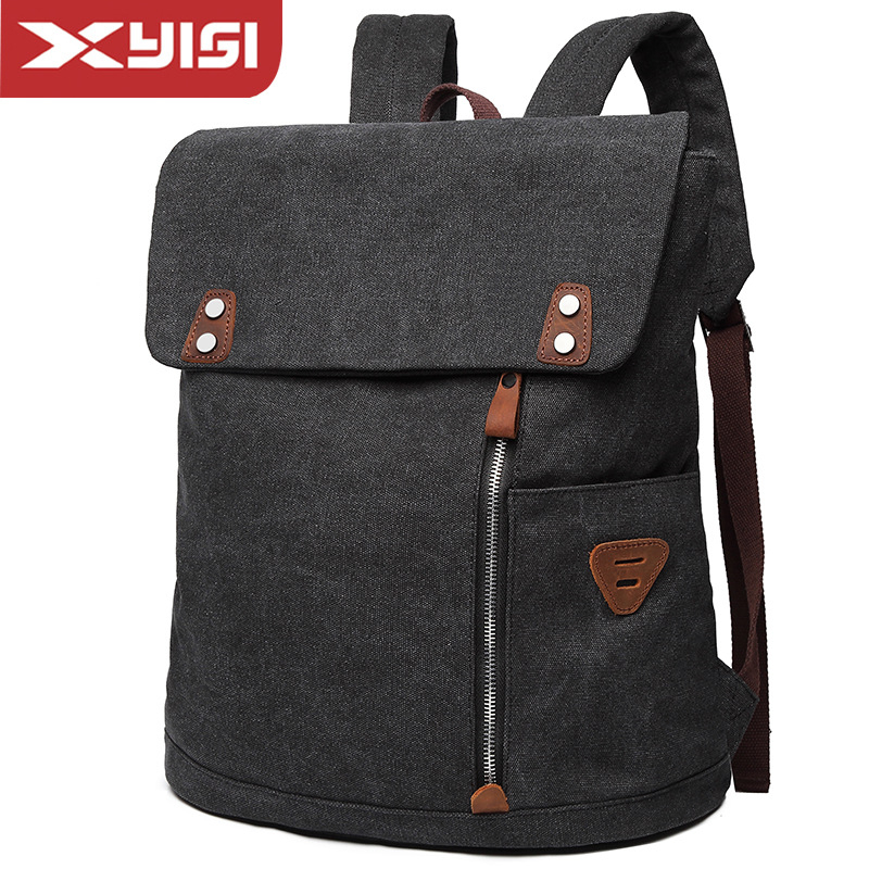 Platneni ruksak za putovanja, kapacitet 20–35 L, unisex, prozračan, kožni detalji