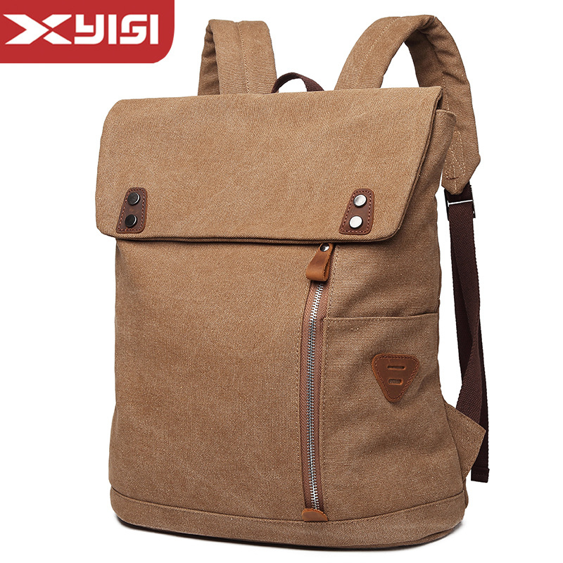 Platneni ruksak za putovanja, kapacitet 20–35 L, unisex, prozračan, kožni detalji