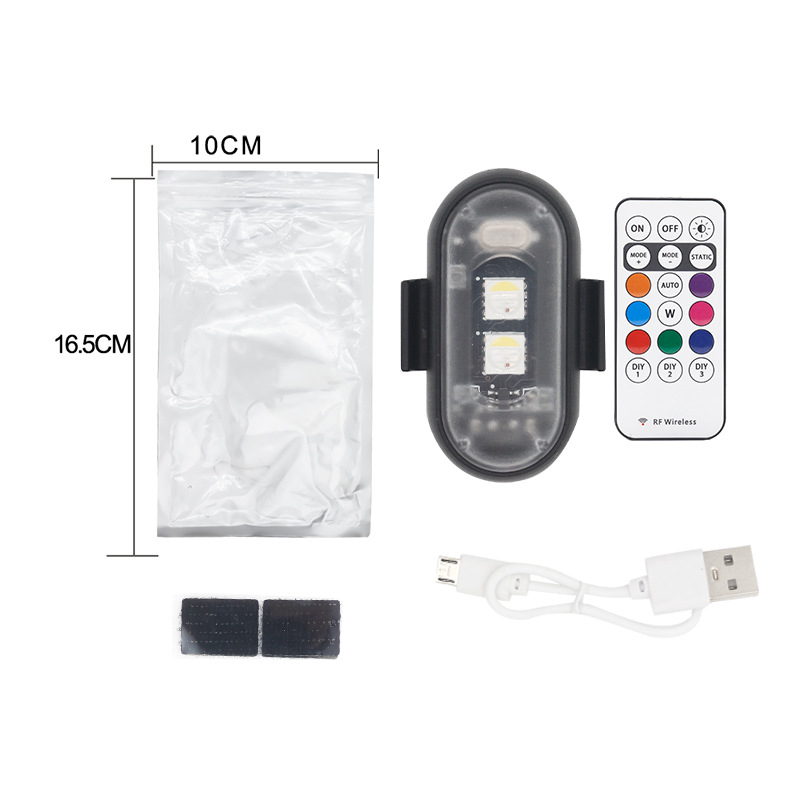 Ασύρματο LED φως προειδοποίησης για drones και οχήματα — καθολικά συμβατό, 12V, 5W, LED 5050, 6500K