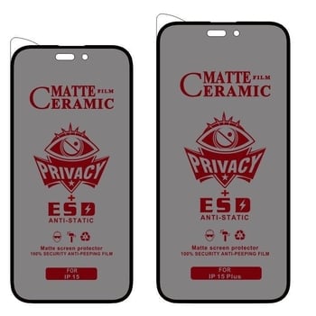 Protecție ecran frontal pentru iPhone 14 Pro Max — film hidrogel, mat, anti-spying, acoperire completă a ecranului, rezistent la praf