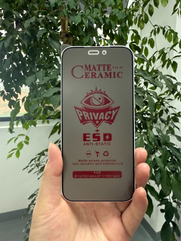 Protecție ecran frontal pentru iPhone 14 Pro Max — film hidrogel, mat, anti-spying, acoperire completă a ecranului, rezistent la praf