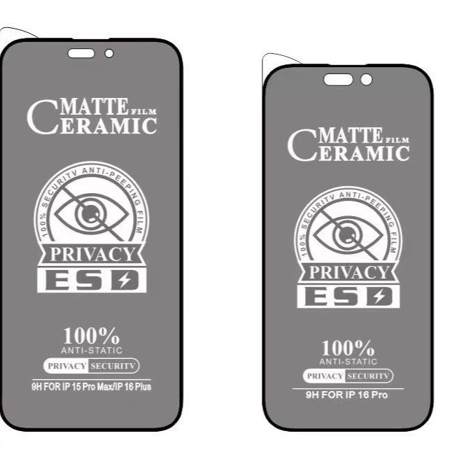 Protecție ecran frontal pentru iPhone 14 Pro Max — film hidrogel, mat, anti-spying, acoperire completă a ecranului, rezistent la praf