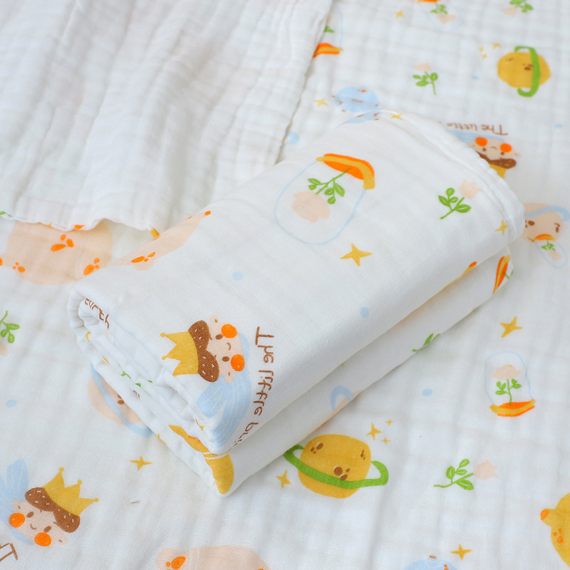 Xipin géz babafürdető törölköző, 100% pamut, állat- és karikatúra mintázat