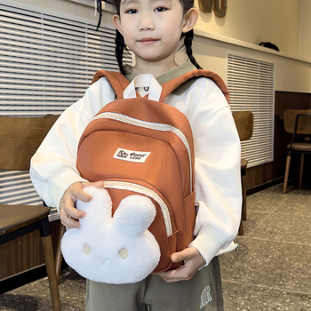 Ruksak za djevojčice — lagan, vodootporan, otporan na habanje, s motivom zeca, podstava od najlona, kompozitni materijal