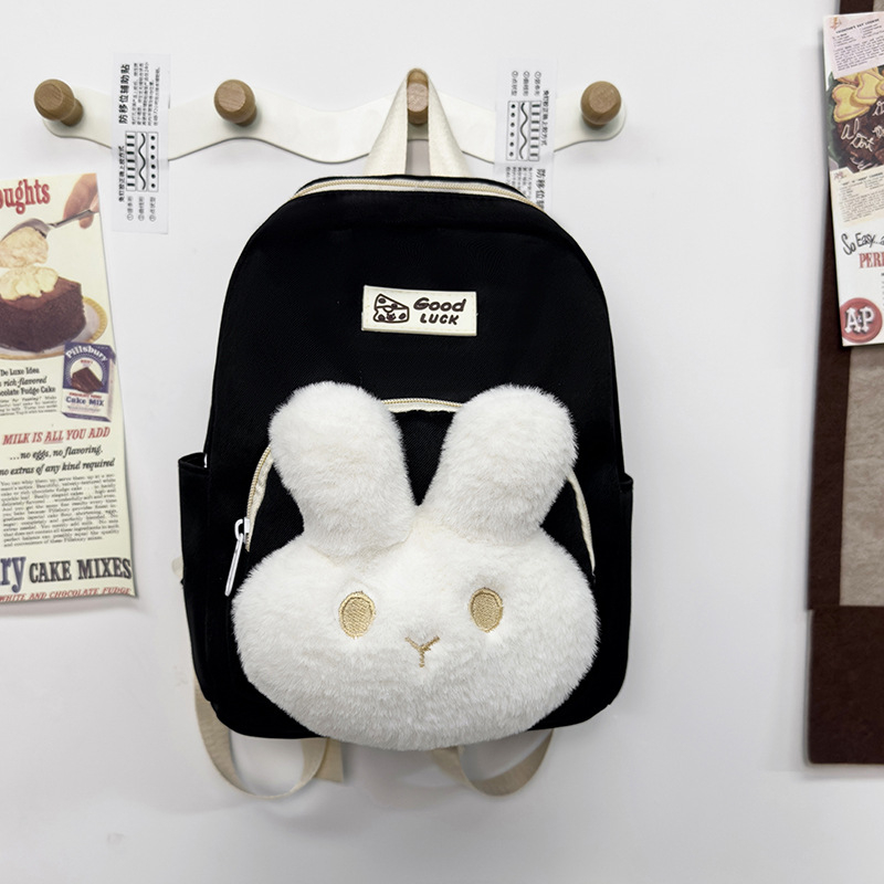 Ruksak za djevojčice — lagan, vodootporan, otporan na habanje, s motivom zeca, podstava od najlona, kompozitni materijal