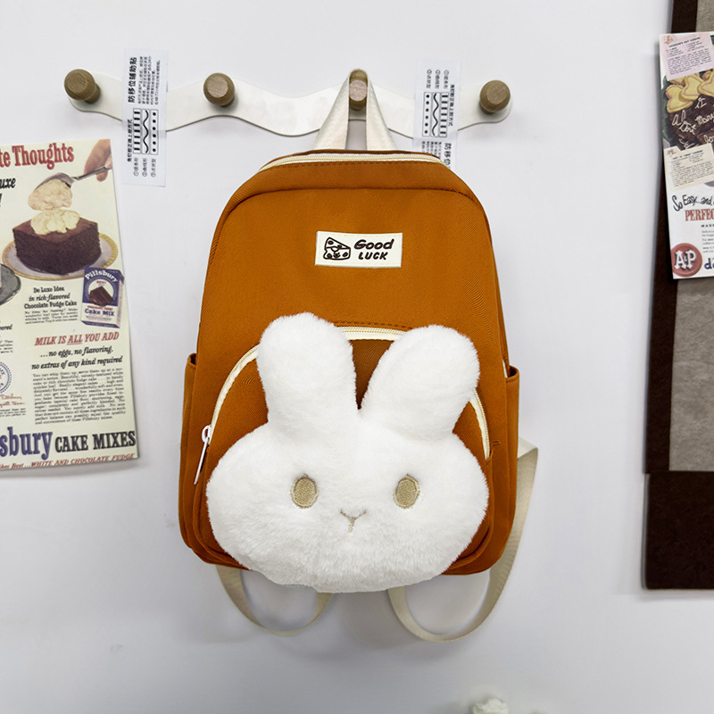 Ruksak za djevojčice — lagan, vodootporan, otporan na habanje, s motivom zeca, podstava od najlona, kompozitni materijal