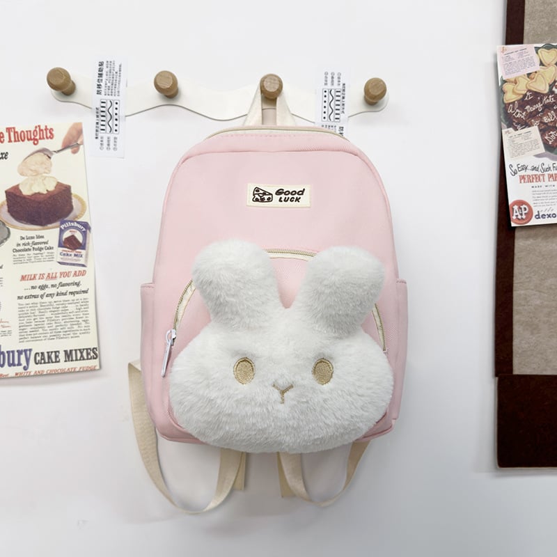 Ruksak za djevojčice — lagan, vodootporan, otporan na habanje, s motivom zeca, podstava od najlona, kompozitni materijal