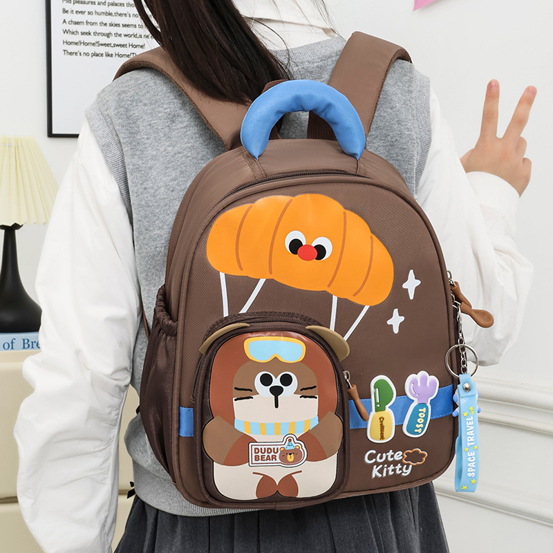 Unisex Oxford ruksak s prozračnom, otpornoj tkanini, zakrivljenim ramenskim remenima, uzorak anime crtić, podstava od poliester