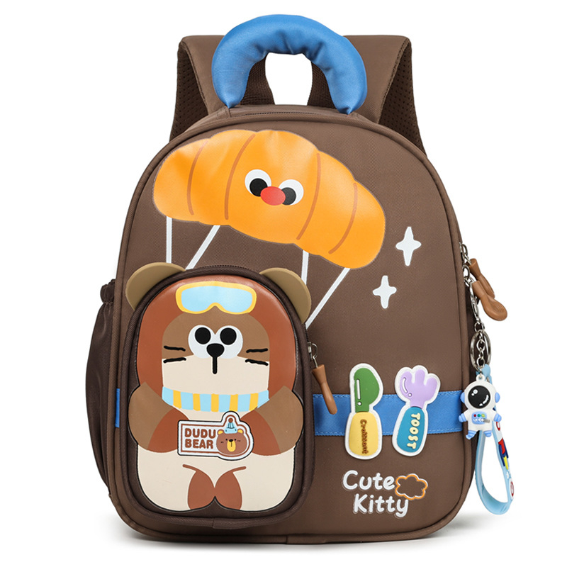 Unisex Oxford ruksak s prozračnom, otpornoj tkanini, zakrivljenim ramenskim remenima, uzorak anime crtić, podstava od poliester