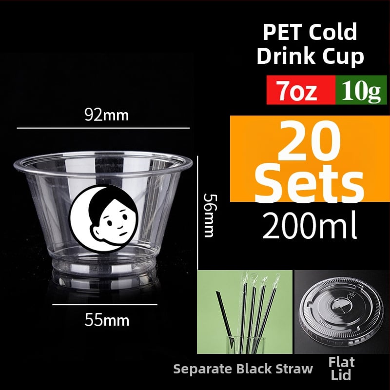 Pahar PET de unică folosință pentru băuturi cu lapte/latte, 301–400 ml, transparent, anti-scurgeri, imprimare logo, personalizare disponibilă