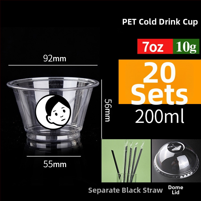 Pahar PET de unică folosință pentru băuturi cu lapte/latte, 301–400 ml, transparent, anti-scurgeri, imprimare logo, personalizare disponibilă