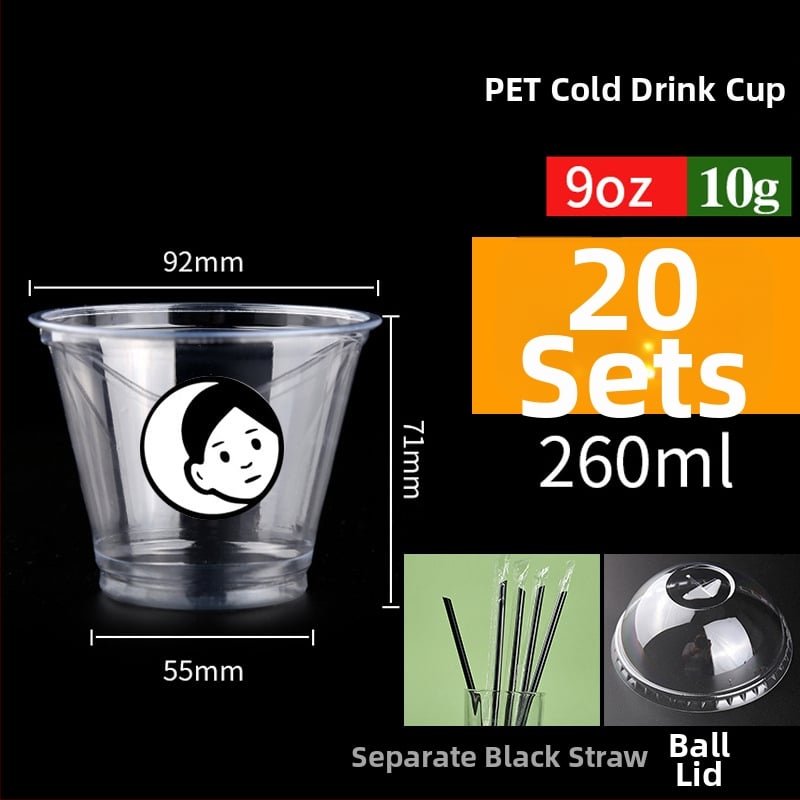 Pahar PET de unică folosință pentru băuturi cu lapte/latte, 301–400 ml, transparent, anti-scurgeri, imprimare logo, personalizare disponibilă