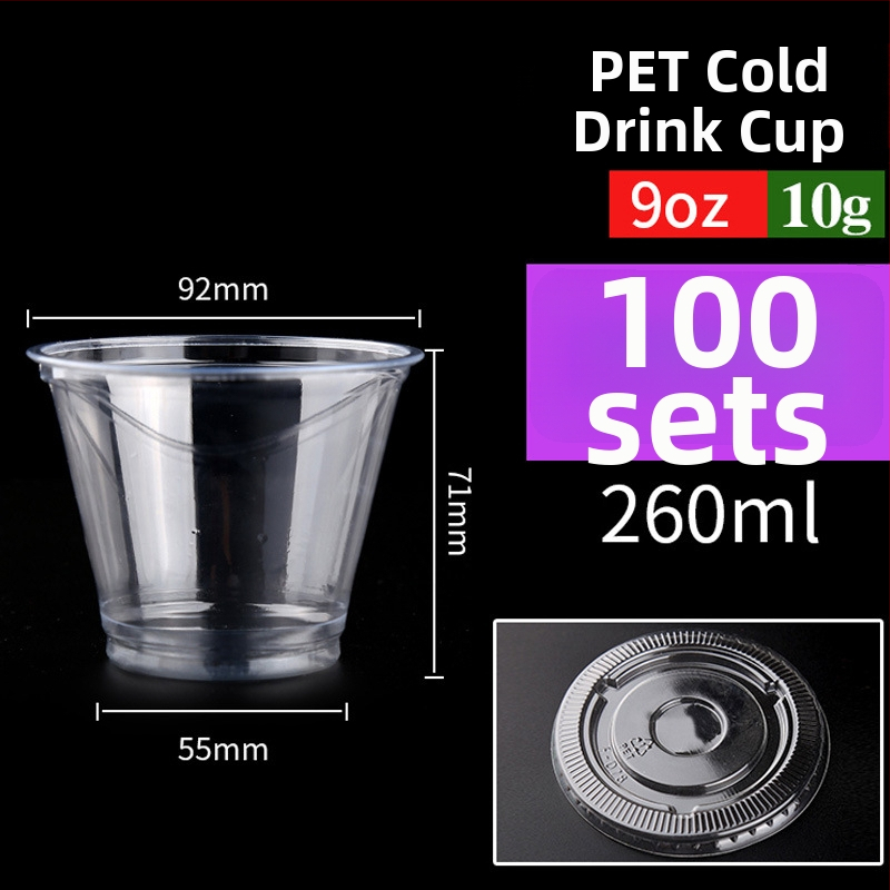 Pahar PET de unică folosință pentru băuturi cu lapte/latte, 301–400 ml, transparent, anti-scurgeri, imprimare logo, personalizare disponibilă